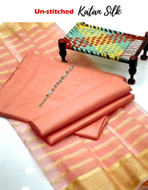 Banarsi Style Katan Silk Dress with Lining Organza Dupatta