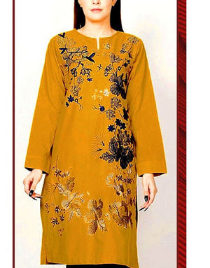 2-Piece Embroidered Lawn Dress with Embroidered Trouser