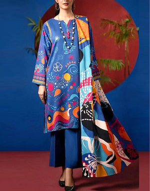 Digital Print Lawn Suit 2024 with Diamond Voil Dupatta
