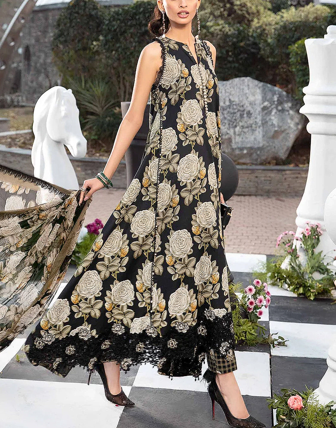 lawn printed dress design 2 pc Lawn Printed Dress Zaino
