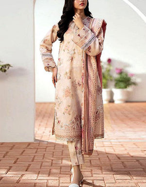 Digital All-Over Print Lawn Dress with Lawn Dupatta