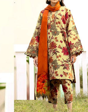 Digital All-Over Print Lawn Dress with Voil Lawn Dupatta