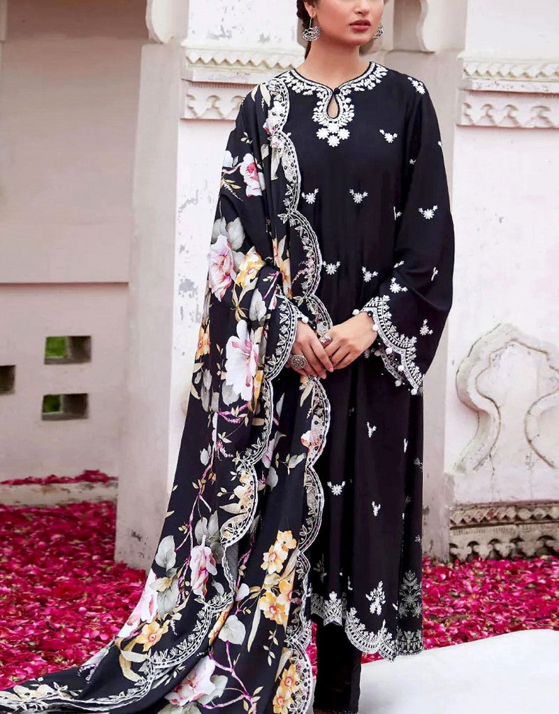 Heavy Embroidered Cotton Dress with Digital Print Silk Dupatta Best Price Online in Pakistan Heavy Embroidered Cotton Dress with Digital Print Silk Dupatta Best Price Online in Pakistan