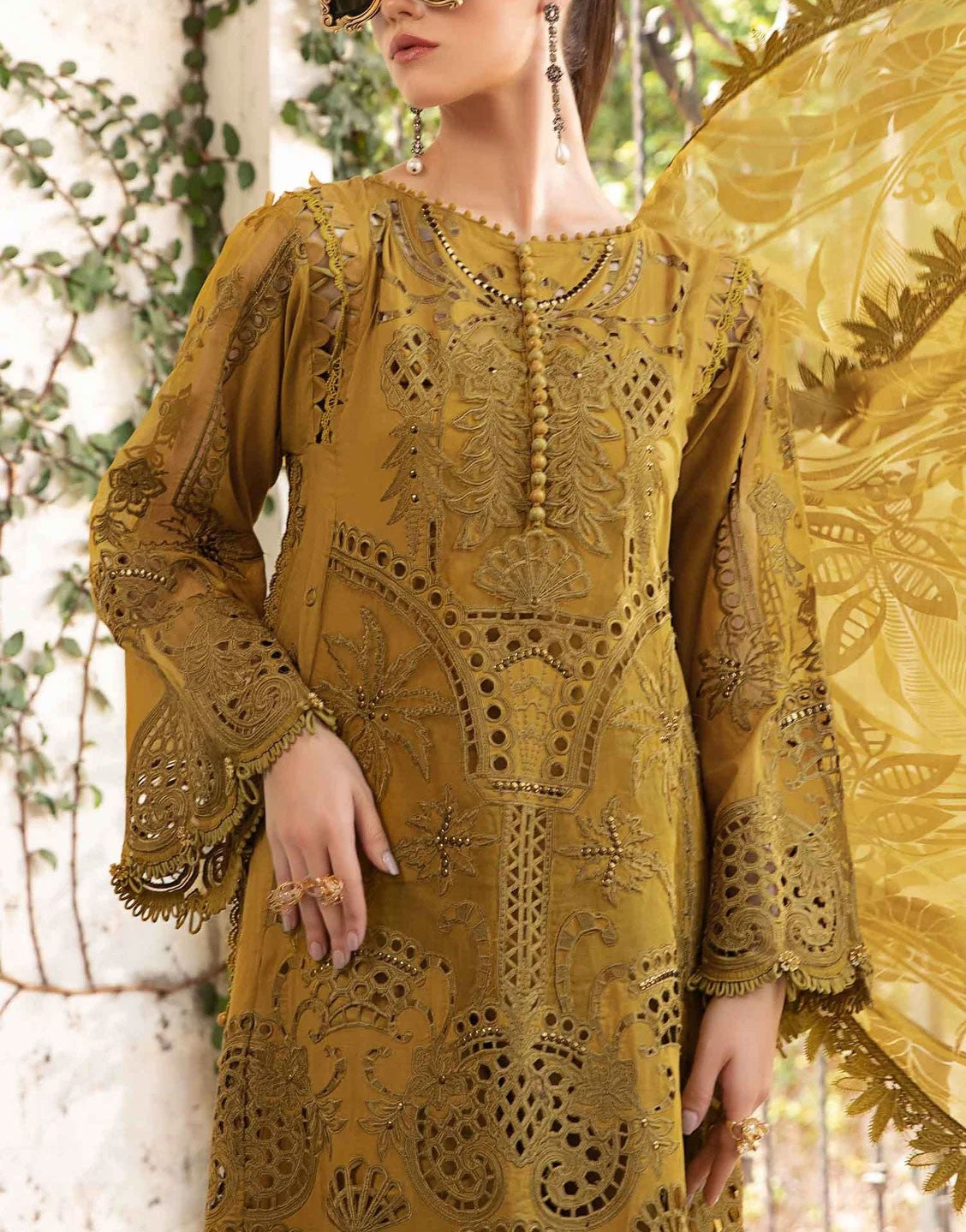Maria B Unstitched Embroidered Lawn Suit | EL-24-08