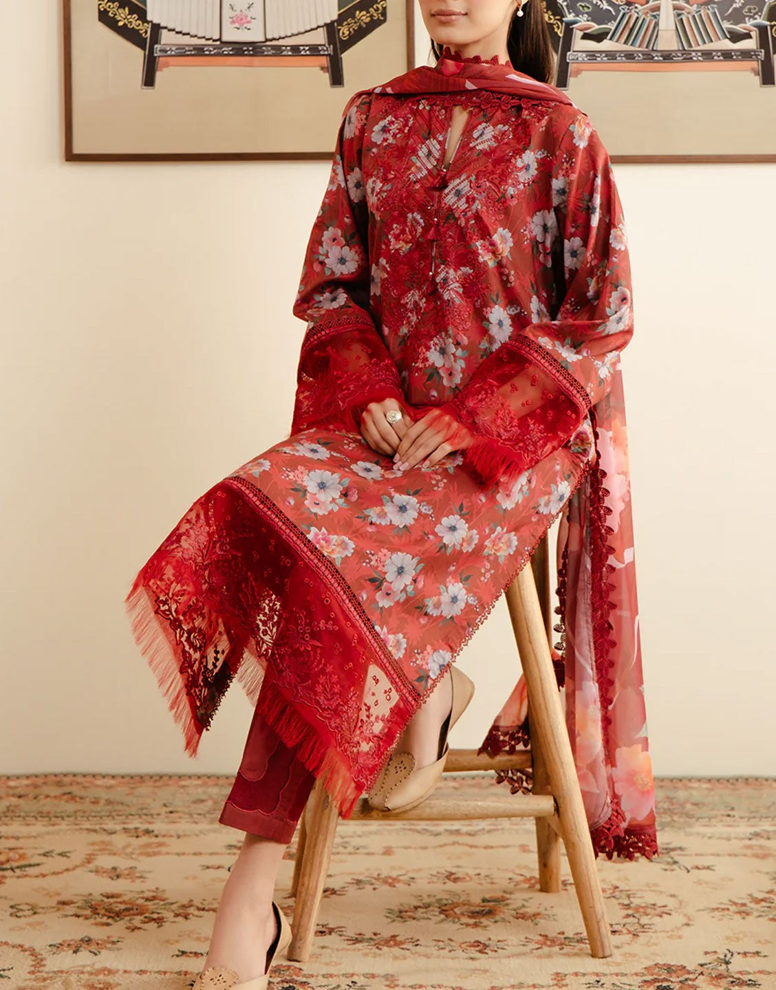 Afrozeh Malina Printed Lawn Dress | 688-Karis