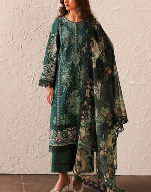 Afrozeh Luxury Chikankari Lawn Suit 2024 | Viridian