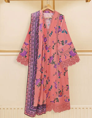 Agha Noor 3 Piece Unstitched Prinetd Lawn Dress | FF2124