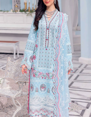 Anaya Luxury Embroidered Festive Lawn Suit | MAHNOOR AL22-03