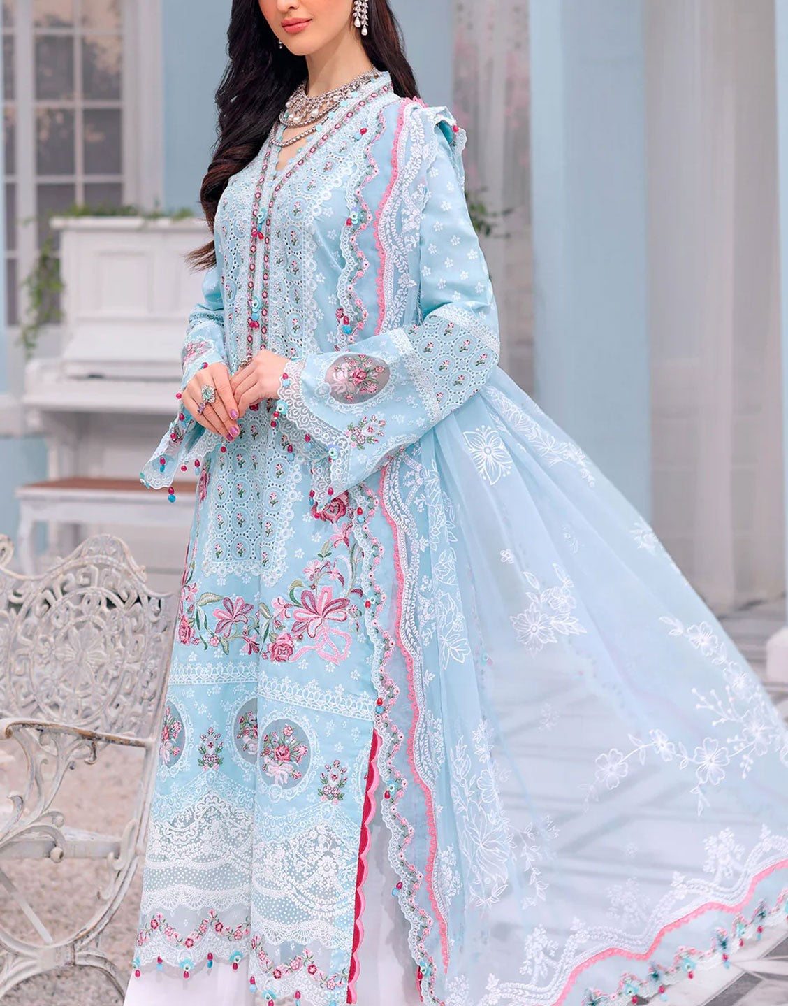 Anaya Luxury Embroidered Festive Lawn Suit | MAHNOOR AL22-03