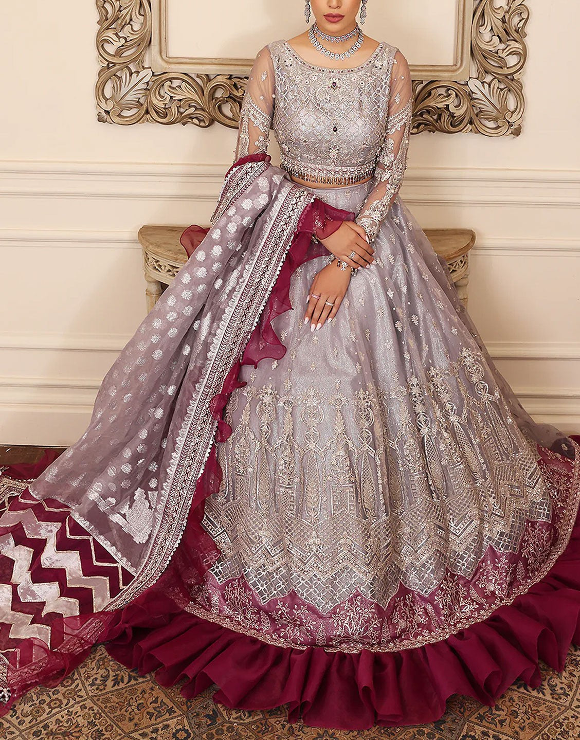 Anaya Heavy Embroidered Bridal Lehanga Dress | SELINA AC22-07
