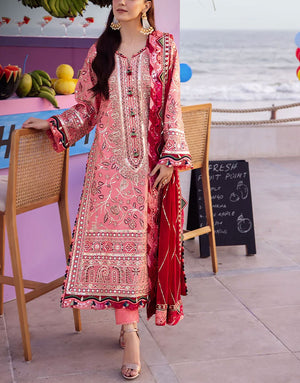 Asim Jofa 3 Piece Embroidered Lawn Dress | AJUR-06