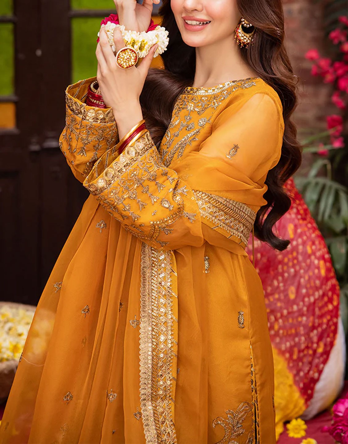 Asim Jofa Fancy Embroidered Organza Wedding Dress | AJEM-12