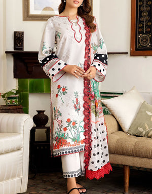 Charizma 3 Piece Unstitched Embroidered Lawn Suit | CRN4-15
