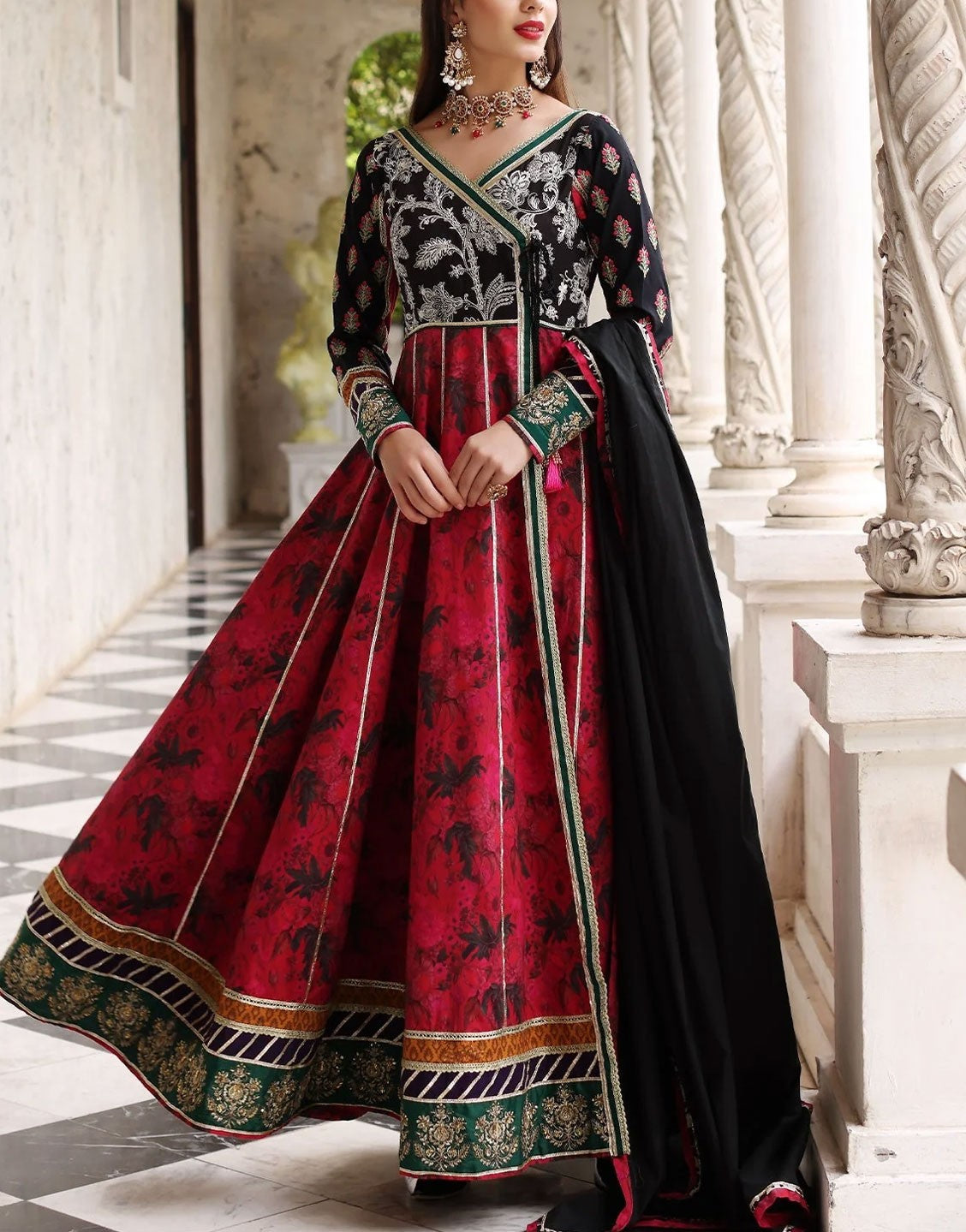 Charizma Angrakha Style Embroidered Maxi Dress | Anarkali Best Price Online in Pakistan Charizma Angrakha Style Embroidered Maxi Dress | Anarkali Best Price Online in Pakistan