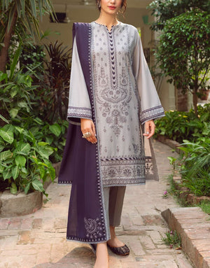 Jazmin Trendy Embroidered Iris Lawn Suit | IL-SS23-D1