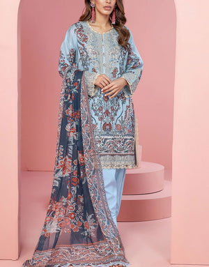 Khaadi 3 Piece Embroidered Signature Lawn Dress | BCS240308