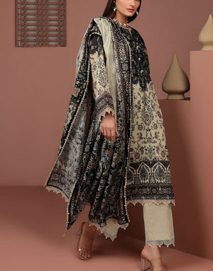 Khaadi 3 Piece Digital Printed Jacquard Dress | BCO240409