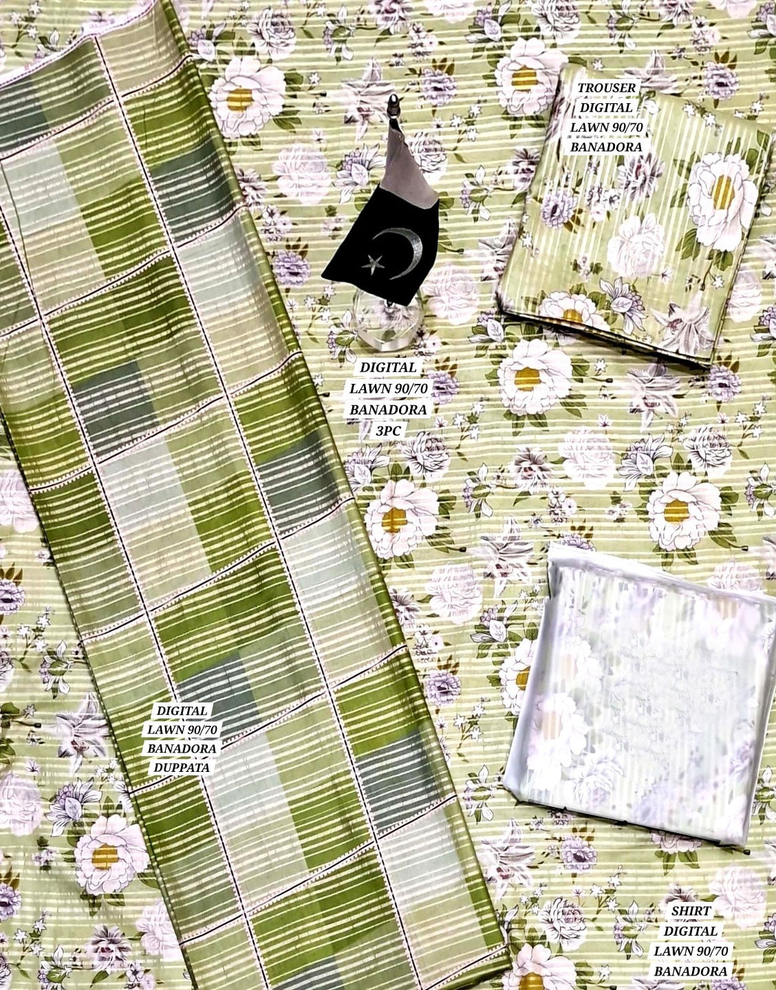 Trendy All-Over Digital Print Lawn Suit with Lawn Dupatta