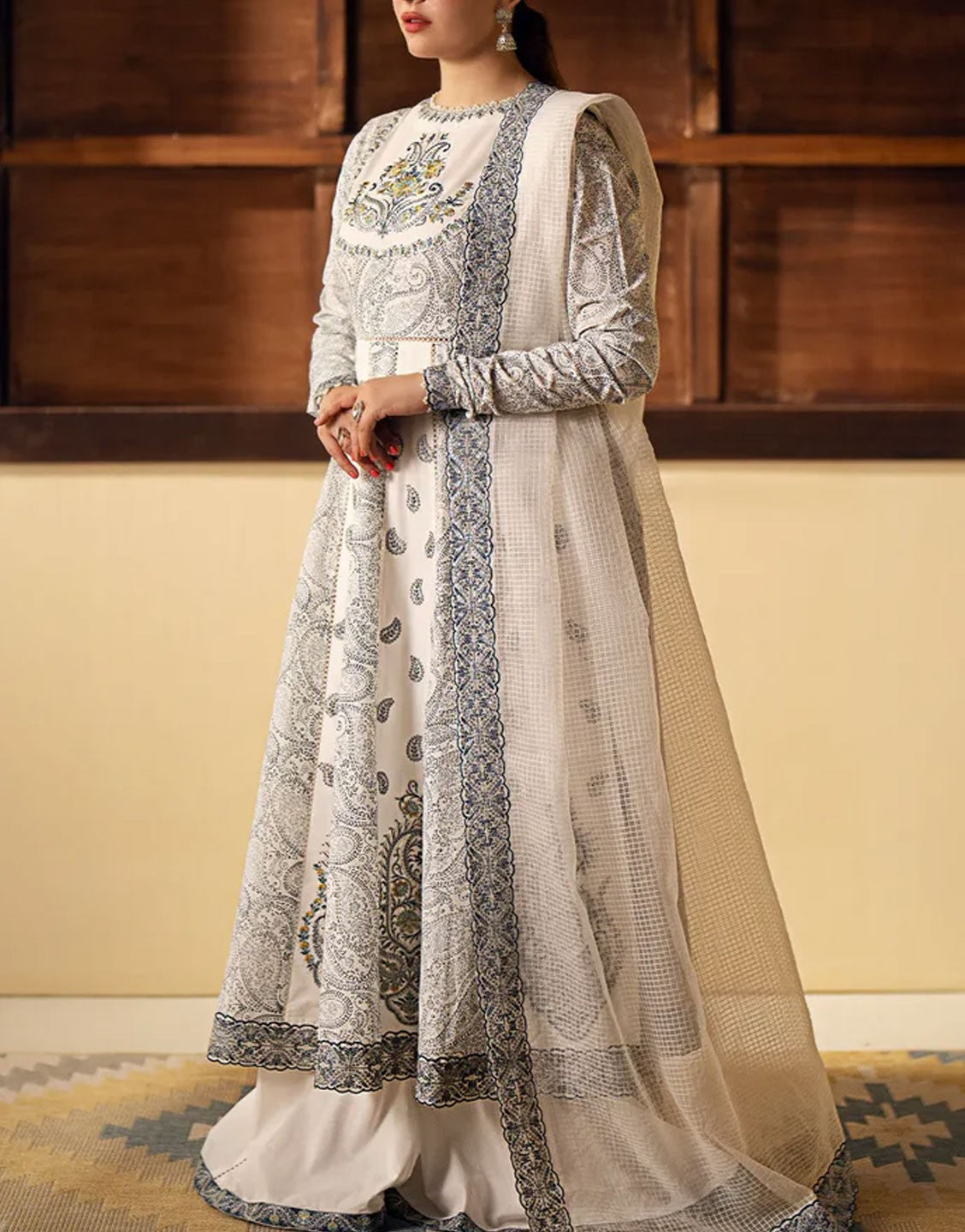 Maryum N Maria Unstitched Lawn Dress | GAMILA - MS24-625