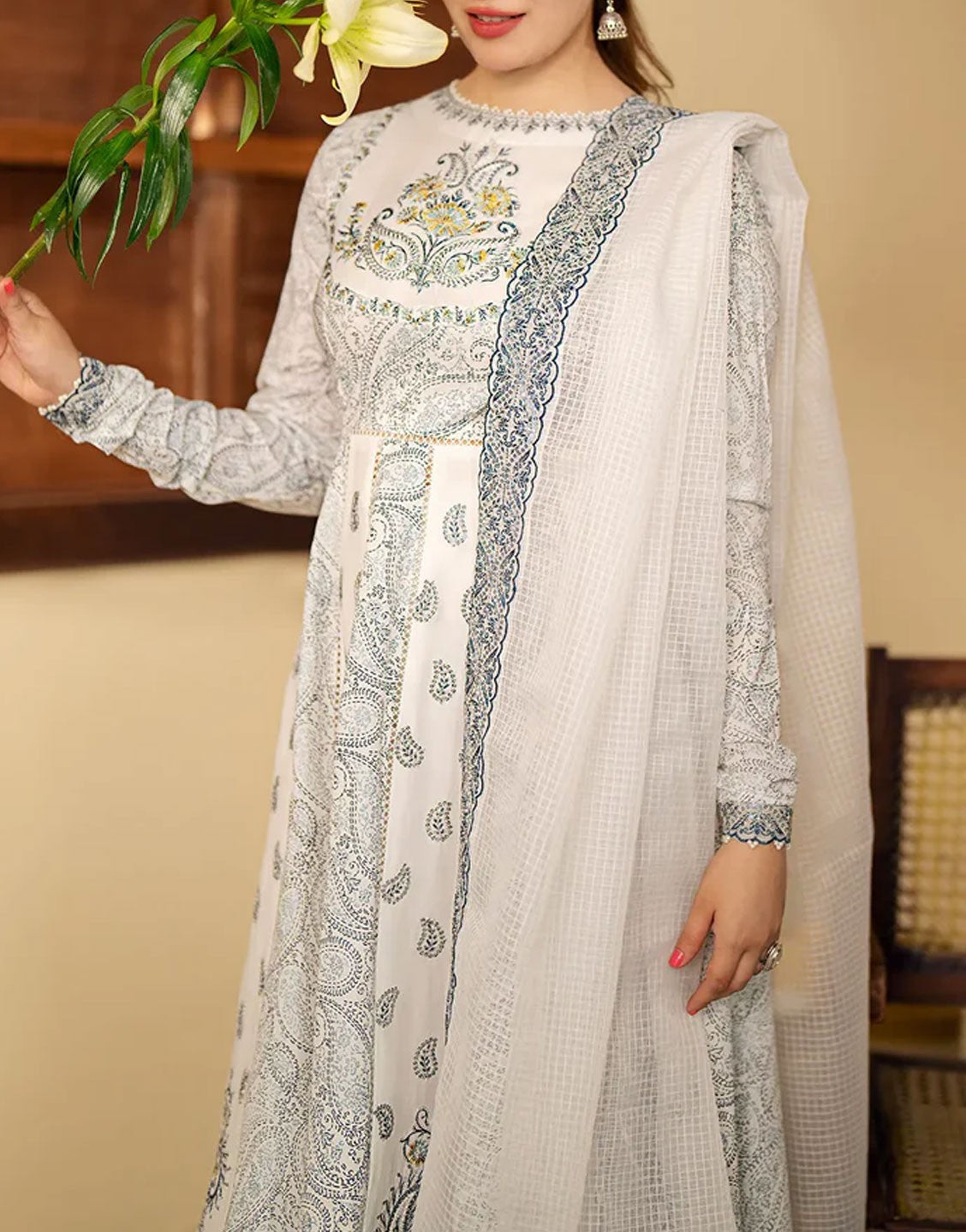 Maryum N Maria Unstitched Lawn Dress | GAMILA - MS24-625