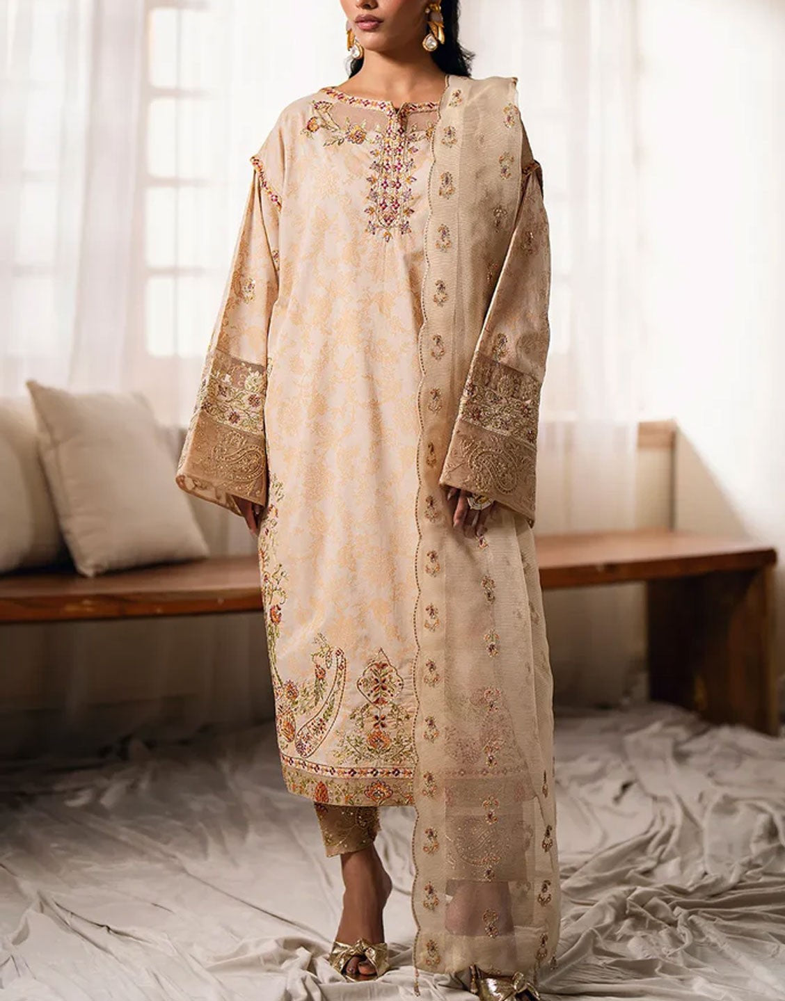 Maryum N Maria Unstitched Luxury Lawn Collection | ESHE - MS24-624