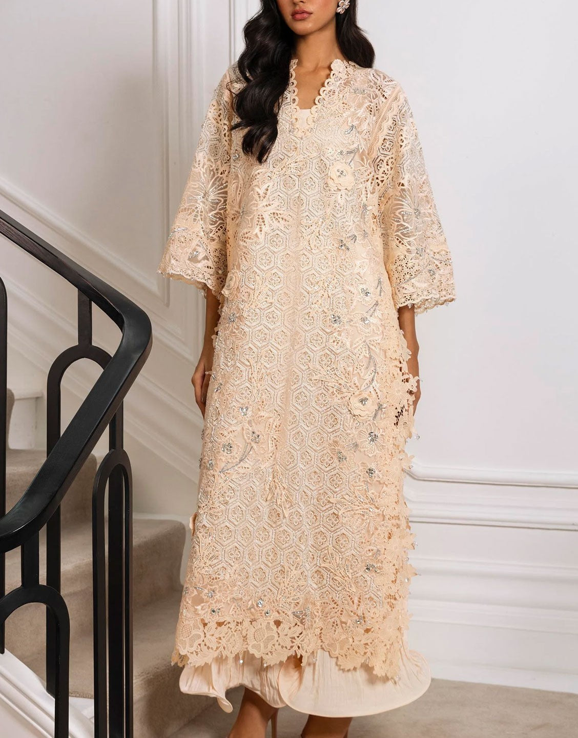 Sana Safinaz Luxurious Stitched Organza Party Dress | SS24FOR212P2T