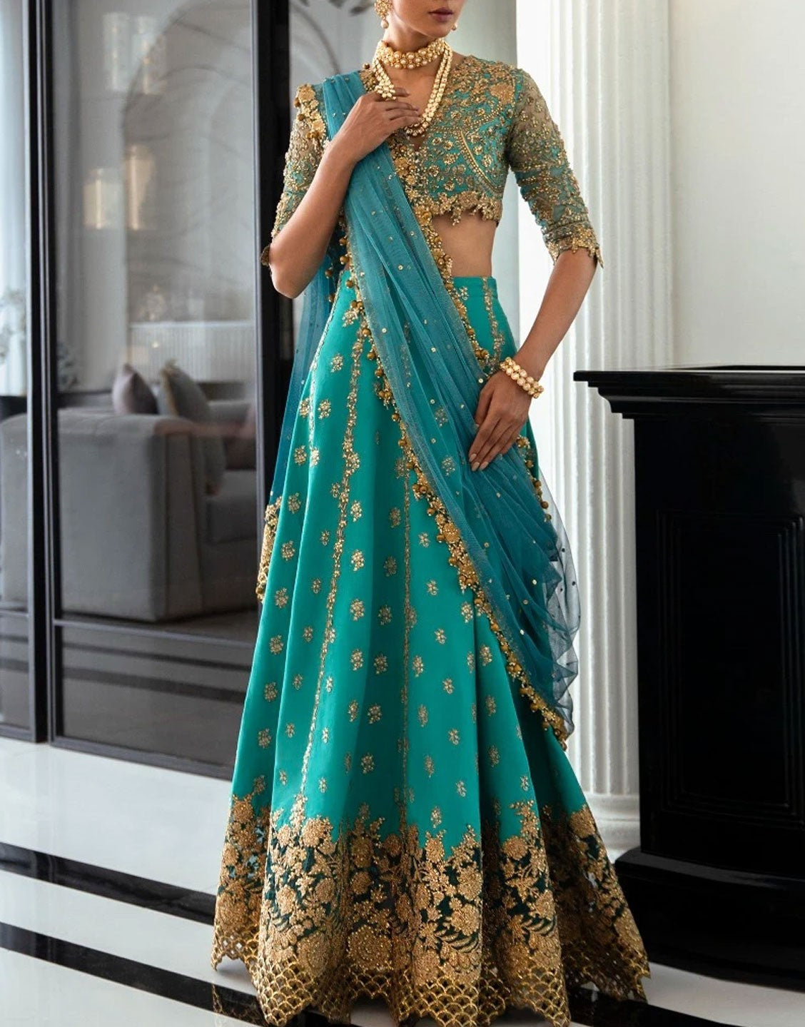 Sana Safinaz Luxury Formal Wedding Dress | N232-002-CT