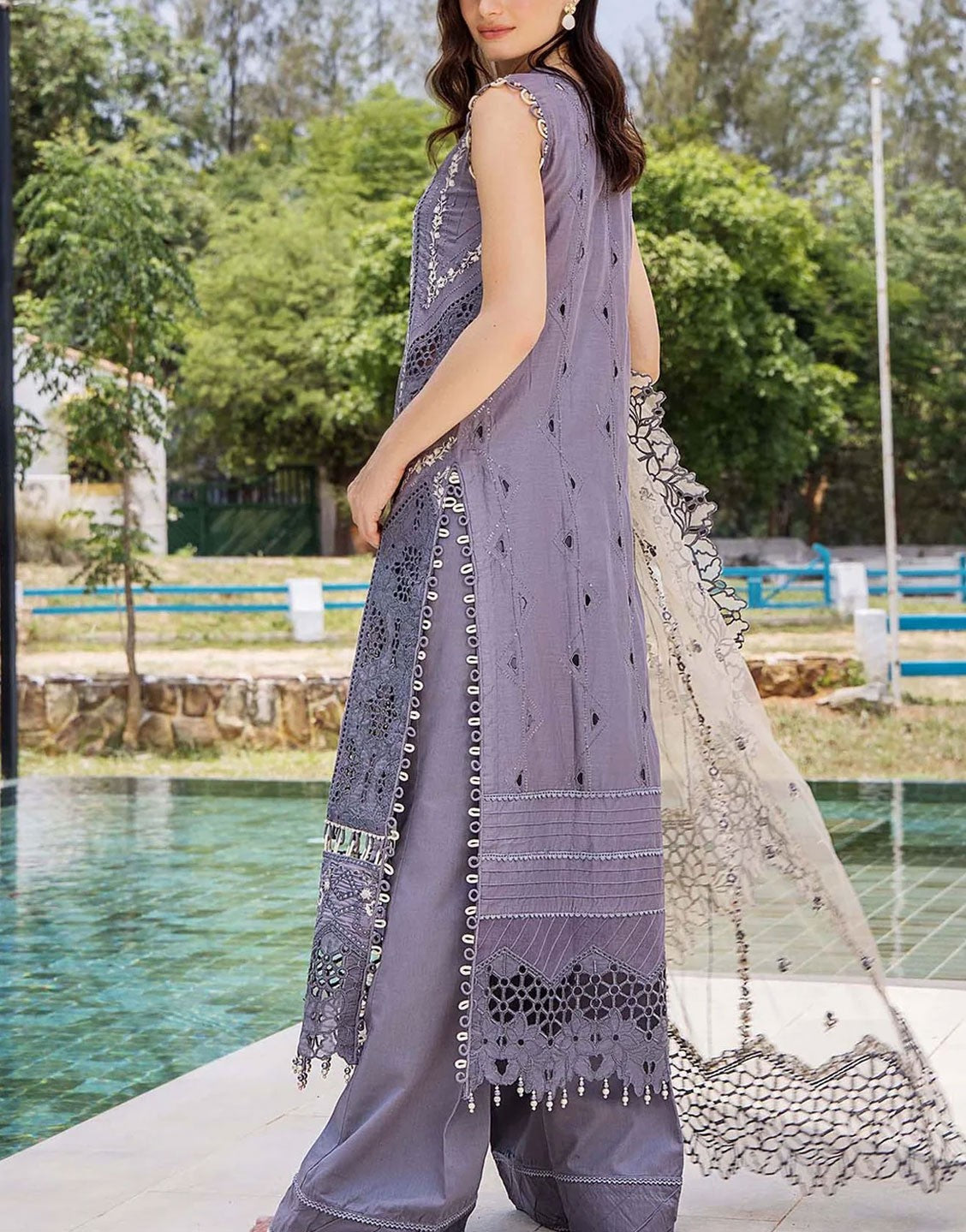 Adan's Libas Luxury Schiffli Embroidered Lawn | Rarity Glance 7208