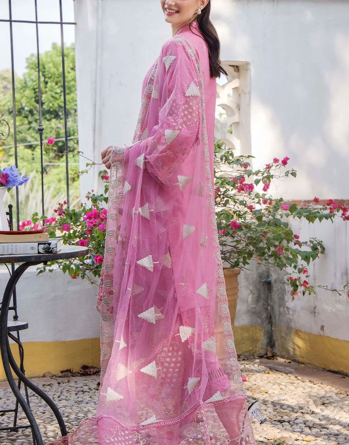 Adan's Libas Luxury Embroidered EID Lawn Dress | Adan's Lawn 7302