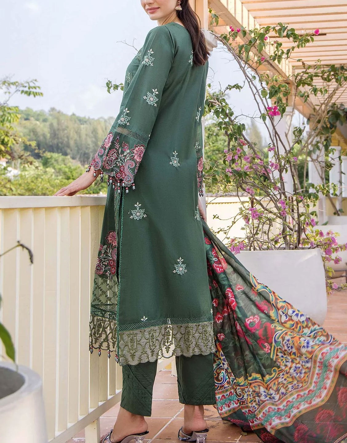 Adan's Libas Embroidered EID Lawn Suit | Adan's Lawn 7304