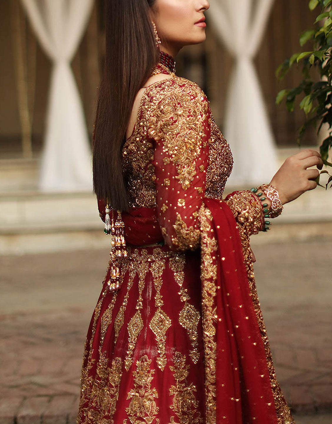 Aisha Imran Luxury Embroidered Bridal Maxi Dress | AALYA AAIB01