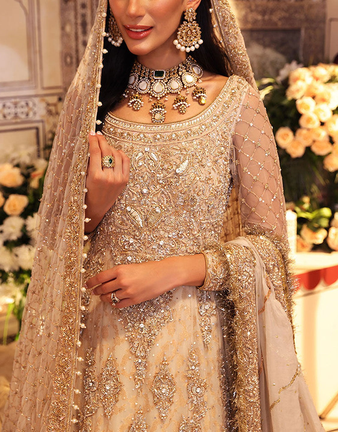 Aisha Imran Luxury Net Bridal Lehenga Dress | NUR-UL-AIN AIBFW22-20