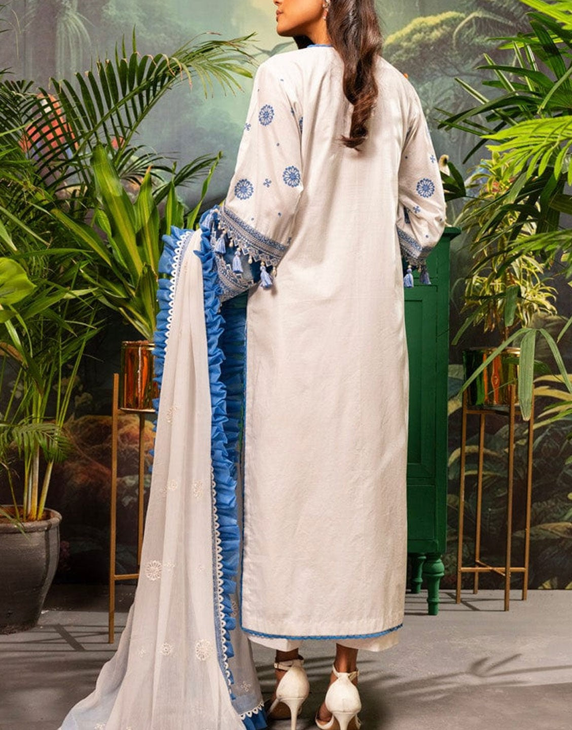 Alkaram 3 PC Embroidered Lawn Dress | EC-11-24-White