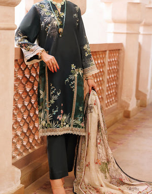 Almirah 3 Piece Summer Lawn Dress | Olive ALP-3PS-1978