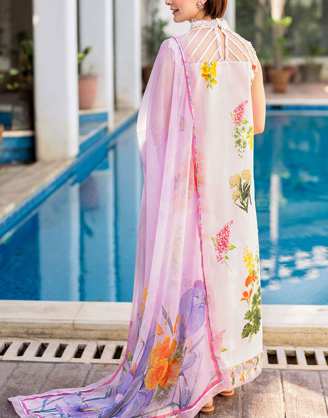 Asifa & Nabeel Unstitched EID Lawn Dress | Bulbul MK-05