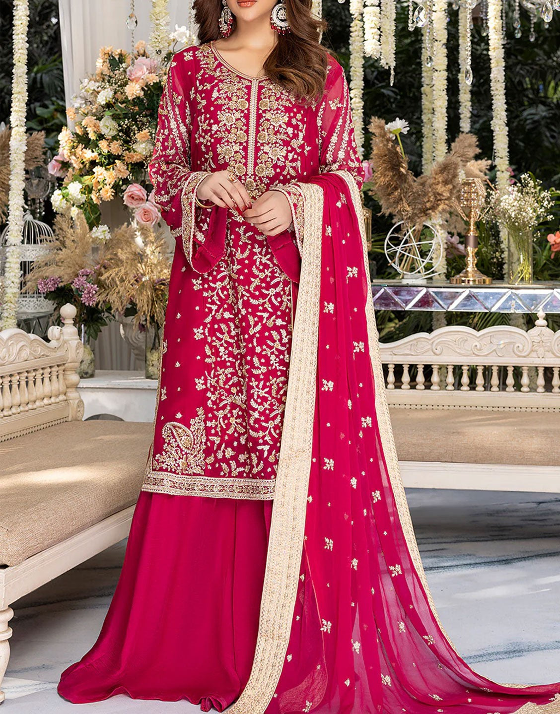 Azure 3 Pcs Embroidered Bridal Wear Dress | Wedding Edit Dastaan