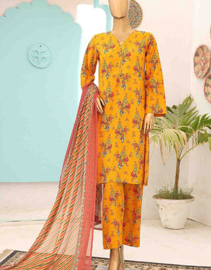 Bin Saeed 3 Pcs Stitched Lawn Dress | SMCD-0120