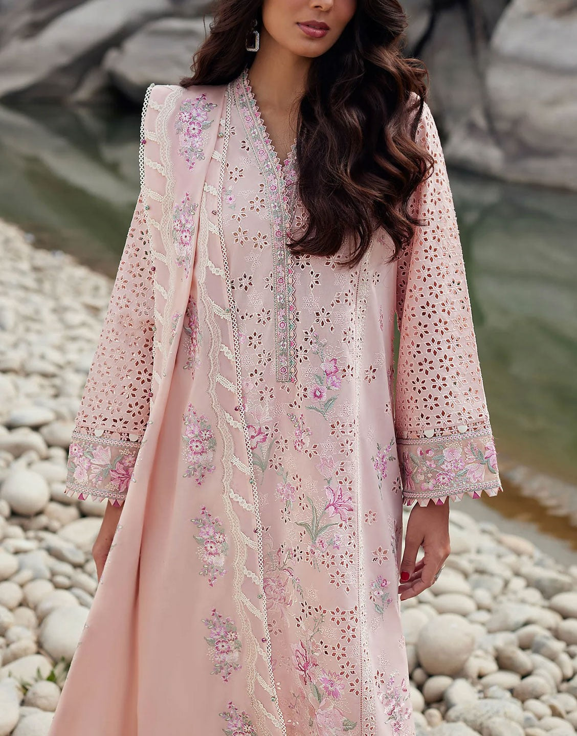 Elan Luxury Schiffli Embroidered Lawn Dress | AIREEN (EL24-09 A)