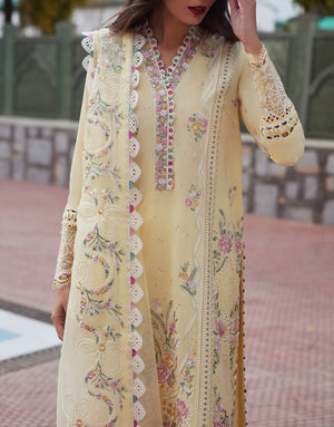 Elan Luxury Lawn Suit with Organza Dupatta | ZENEL (EL24-08 B)