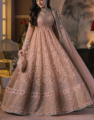 ELAN Adorbale Organza Party Wear Maxi Dress | ARIANA (EC2-23-07)