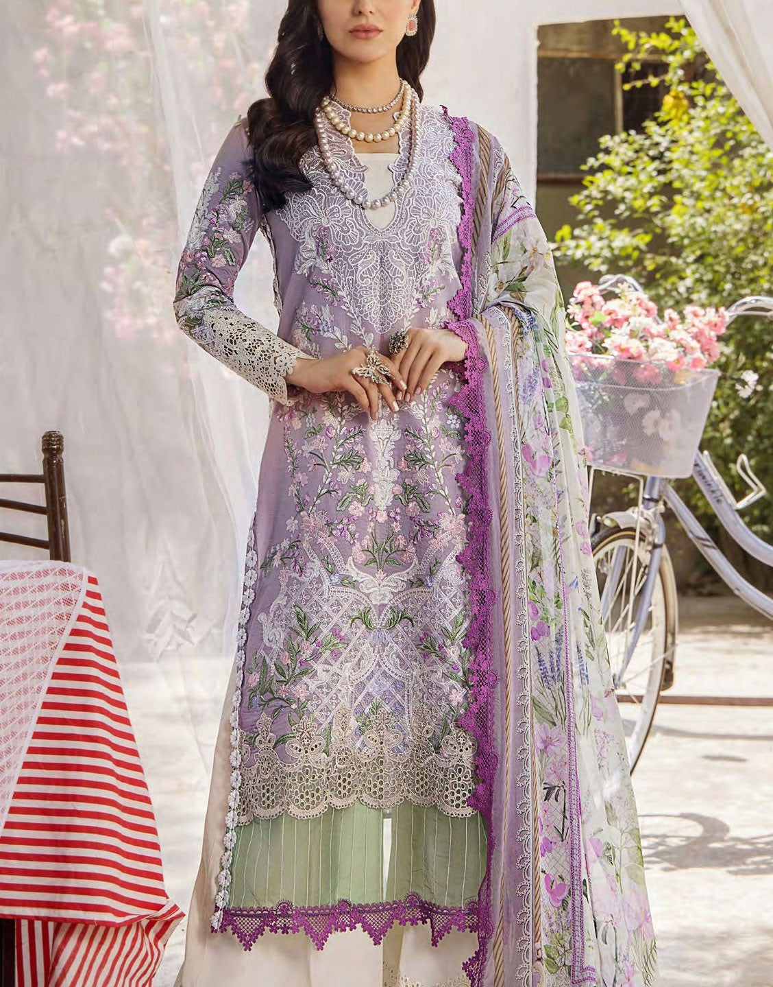 EshAisha Embroidered Luxury Summer EID Lawn Dress | EA-5115