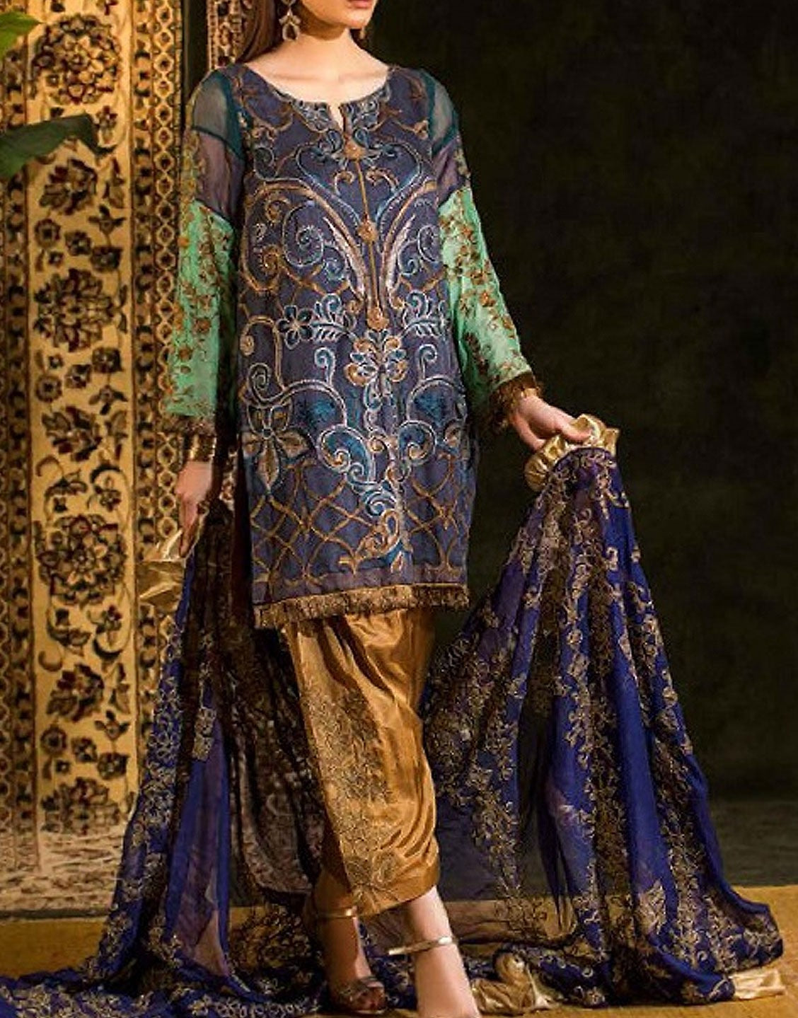 EshAisha Luxury Formal Chiffon Party Dress | EA 520