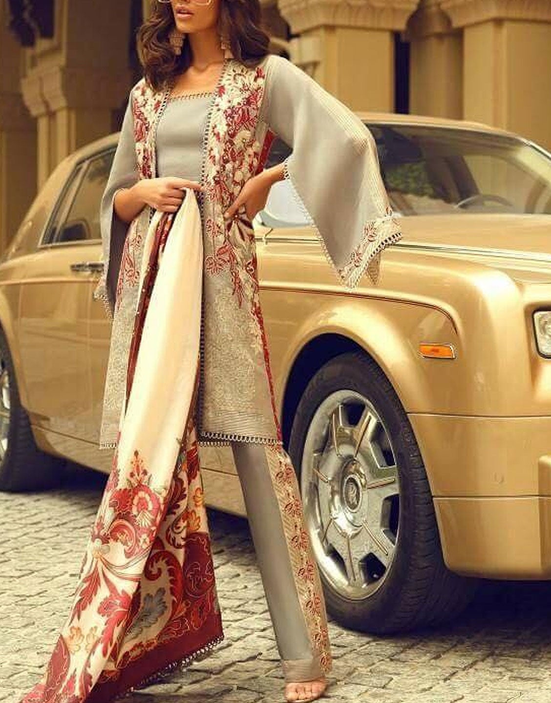 Faraz Manan Luxury Embroidered Festive Lawn Dress