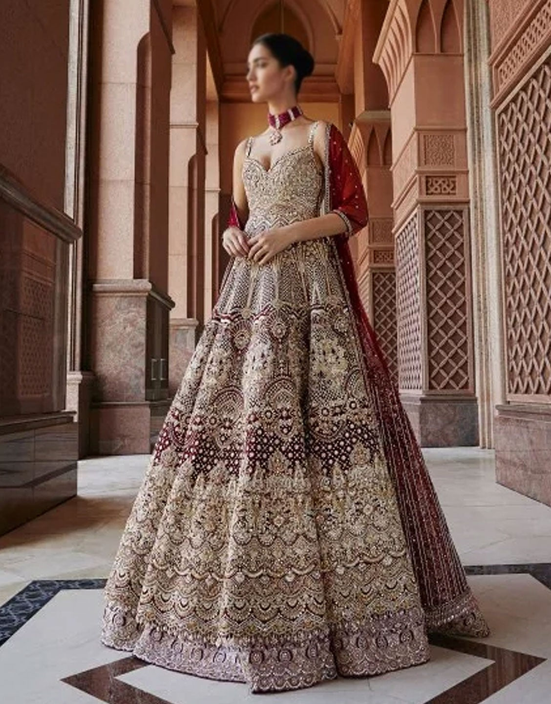 Faraz Manan Luxurious Bridal Couture Maxi Dress