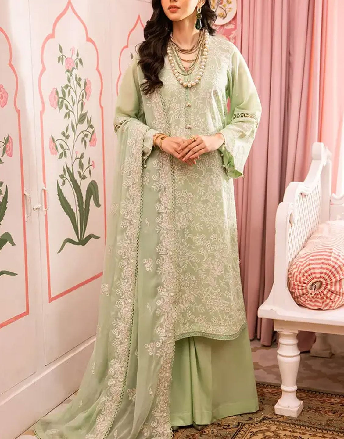 Gul Ahmed 3PC Embroidered Swiss Voile Lawn Dress | LSV-42013