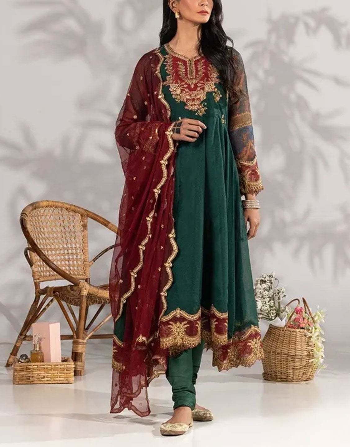 Gul Ahmed Fancy 3PC KarAndi Embroidered Suit | ILP-23-236