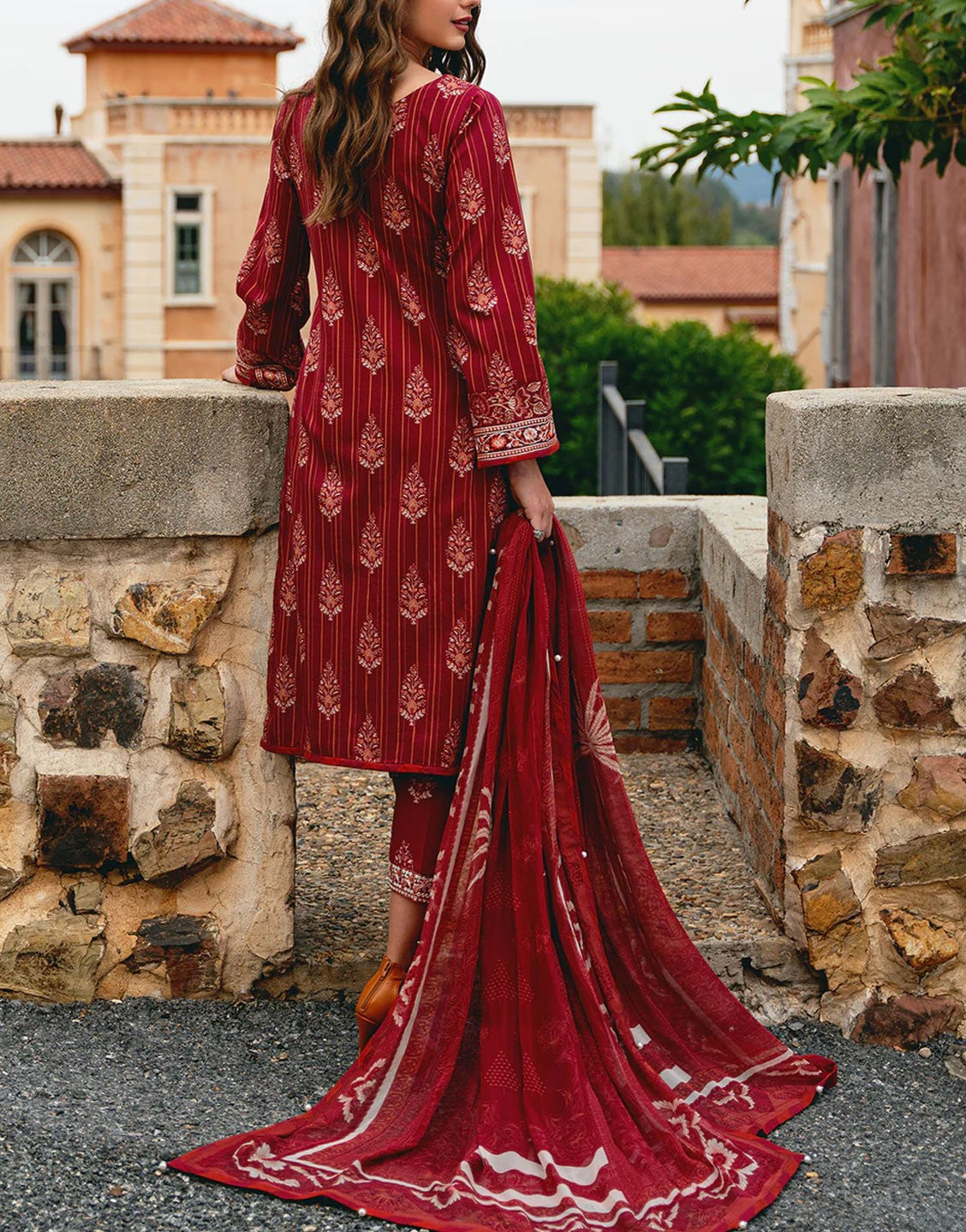 Gulaal Digital Print Summer Lawn Dress | VEZELAY GL-L-24V2-08