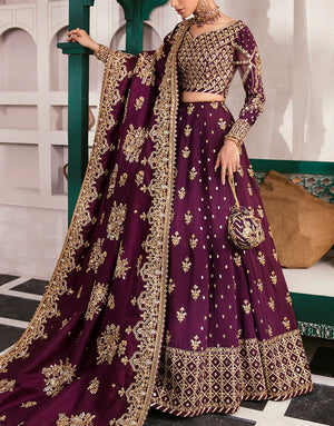 Gulaal Luxury Embroidered Lehenga Choli Dress | Shazminah GL-WS-22V1-31
