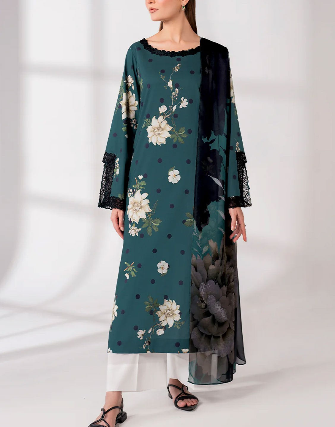 Iznik Unstitched Printed Lawn Dress Design | UE-281