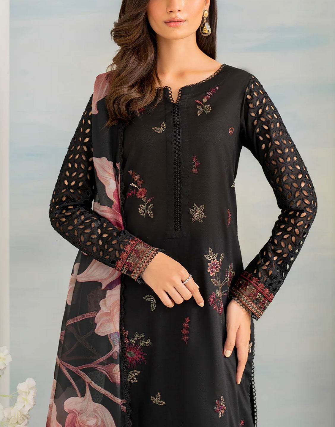 Iznik 3PC Unstitched Embroidered Lawn Dress for EID | IGL-09